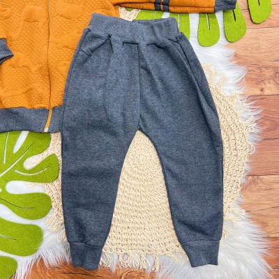 Conj. Jaqueta Dino King com Capuz e Calça de Moltom - Ferrugem e Chumbo